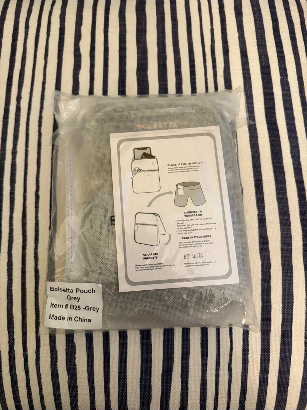 Grey Travel Pouch